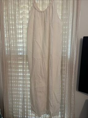 Kona Sol NWOT cream 💯 cotton gauze cover up dress